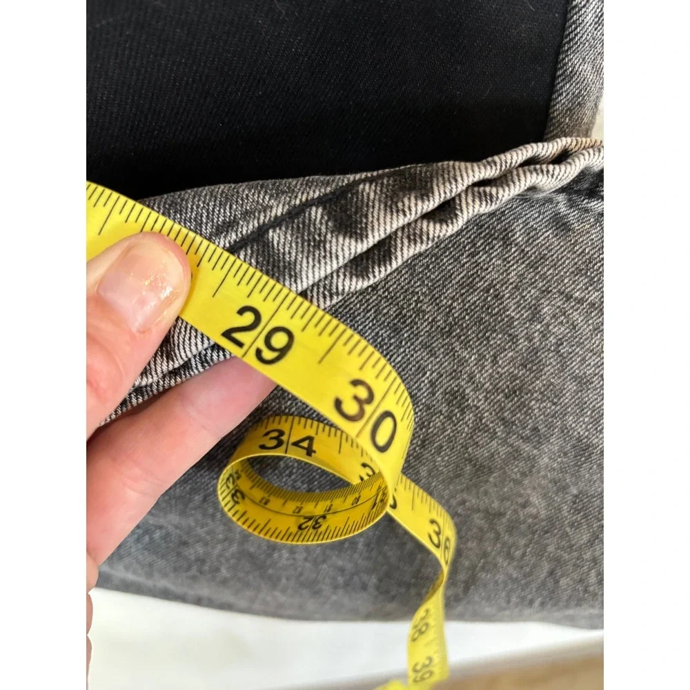 Children of the Sun Acid Wash Carpenter Jeans Gray Black Double Knee Star Moon S
